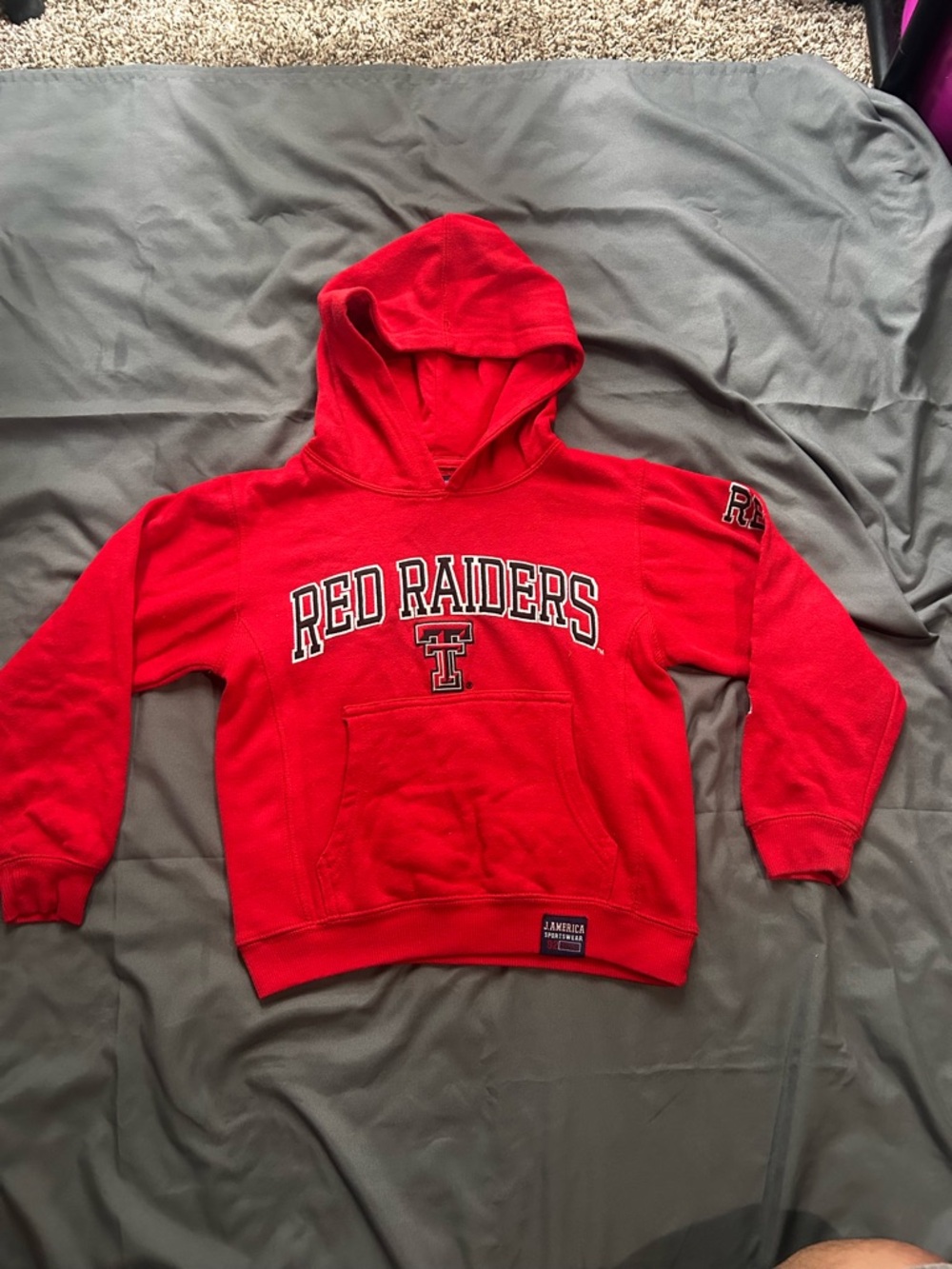 J. America Red "Red Raiders" Kids Pullover Hoodie